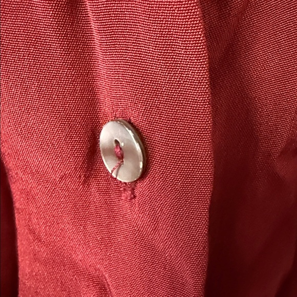 Amour Vert Emily Button Front Silk Mini Dress Cabernet - Picture 6 of 10